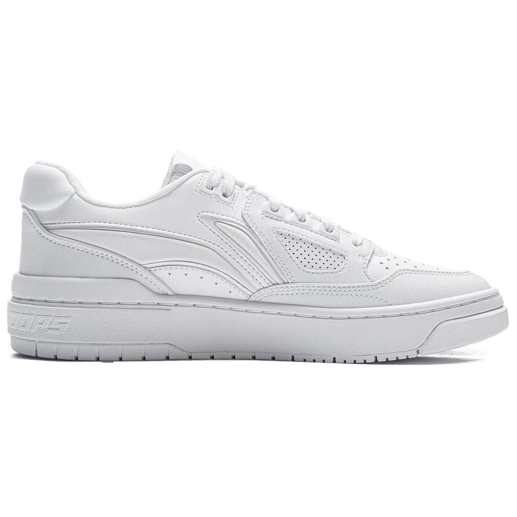 Li Ning Rising Stars Slip Resistant Cushioning Abrasion Resistant Breathable Low top Skateboard Shoes Unisex White ABCV007-2