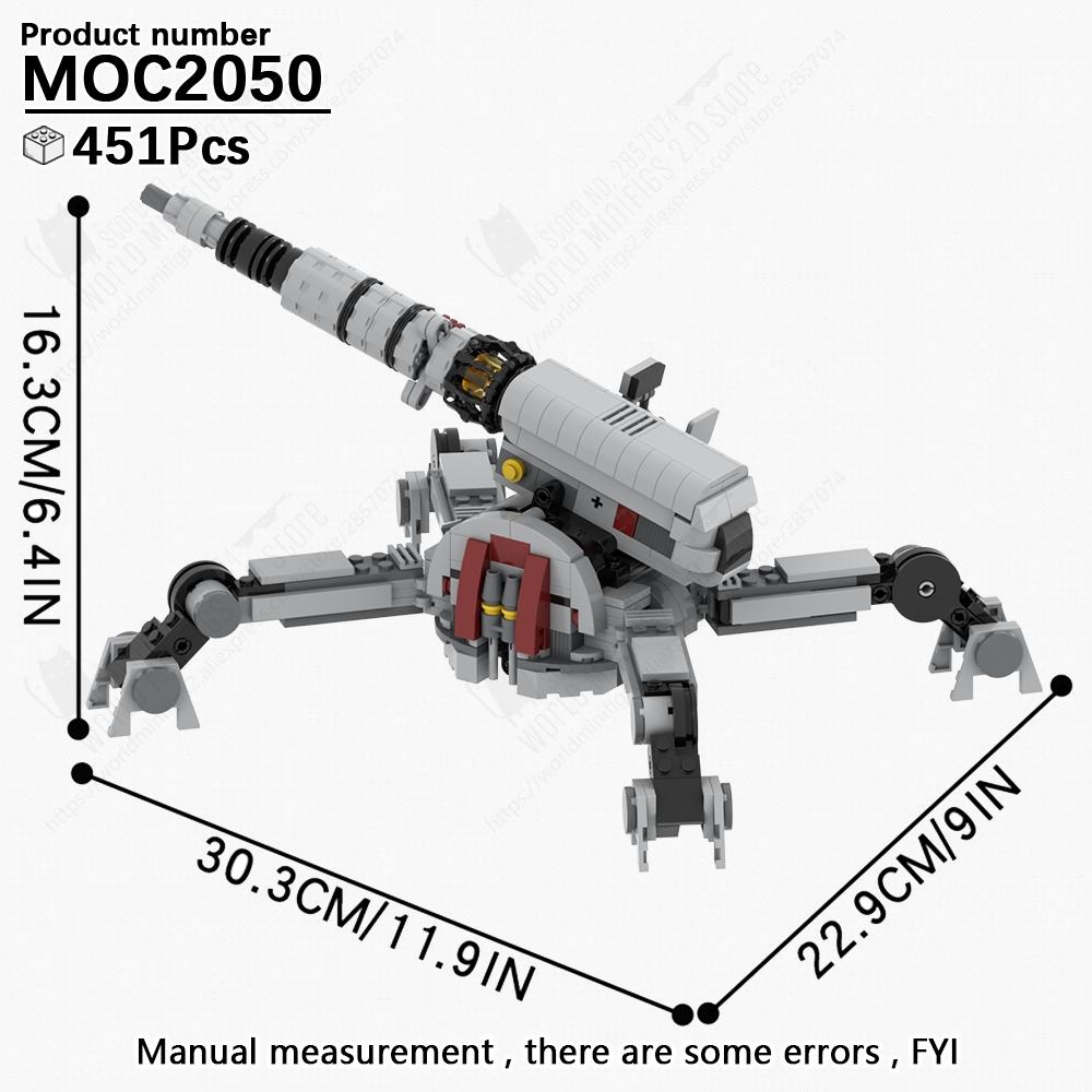 MOOXI Classic Military Space Wars Movie Weapons Gun Cannon Model MOC Bricks DIY Assembled Building Blocks Compatible Figures Toy