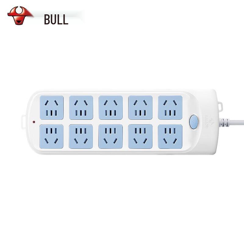 Bull 10-Outlet Power Strip with Overload Protection