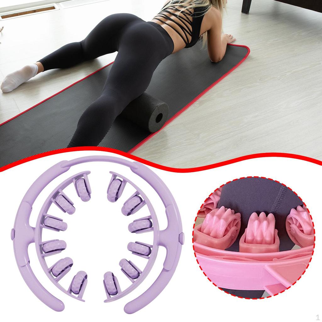 Leg Massage Tool with 12 Wheels Detachable Compact for Calves Arms 11x10.2x1.6inch Versatile