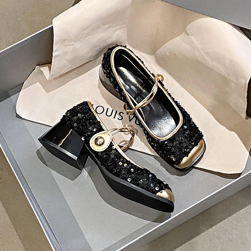 Fashion Women's Mary Janes Shoes 2024 Summer New Fashion Platform High Heels Pumps Female Party Dance Wedding Shoes Female Large Size 40