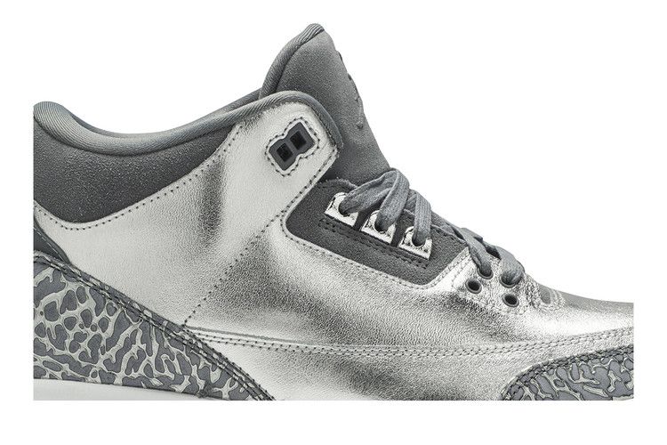 Kids' Sneakers Jordan 3 Retro Premium Heiress Metallic Silver (GS) Metallic Silver/Cool Grey-White