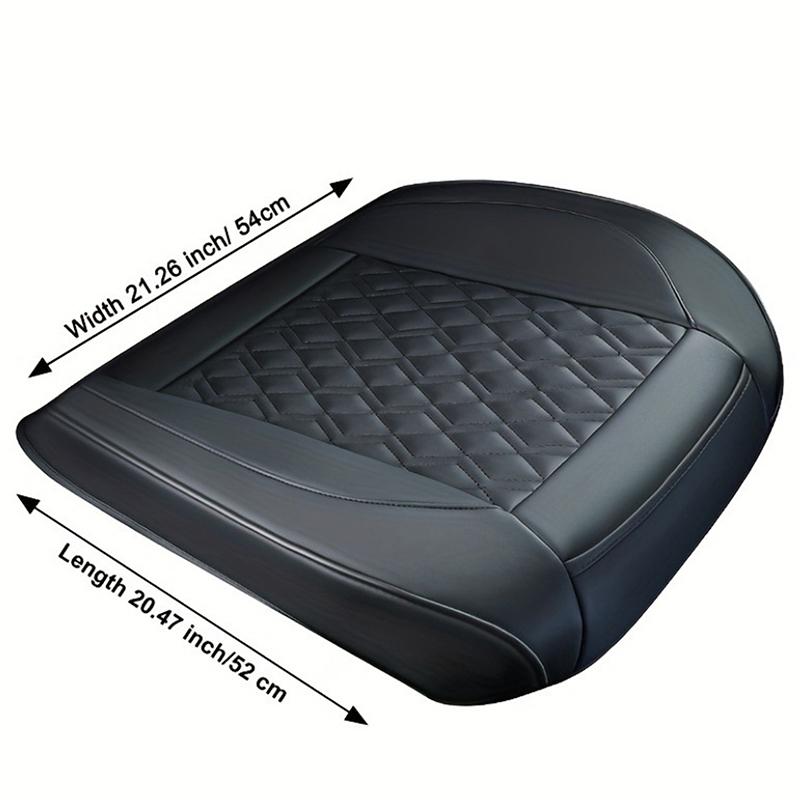 Universal Front Car Seat Covers - PU Leather Auto Seat Protectors with Cushion, Non-Slip Fit for Most Vehicles (Black/Beige/Red)