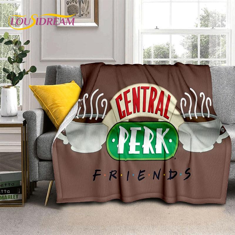 Classic Central Perk Friends TV Show Blanket,Soft Throw Blanket for Home Bedroom Bed Sofa Picnic Travel Office Cover Child Gift