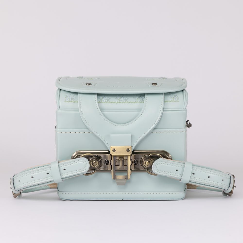 QNORQ Jolie Fille School Herb Green Made in Mira Kuru Secure Opening Round Fits A4 Flat Clarino Synthetic Backpack, (2026 Model, Japan, 6-Year