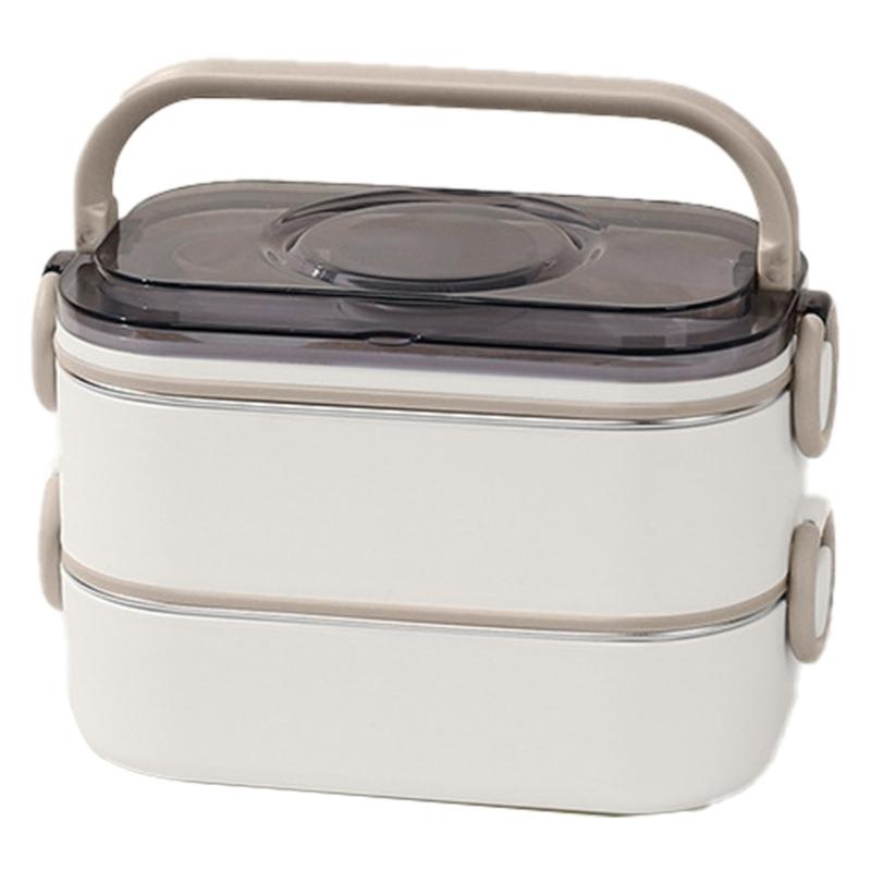 Office Ready Stainless Steel Lunch Box Large Capacity Lunch Container Set with Accessories for Work and School Meals