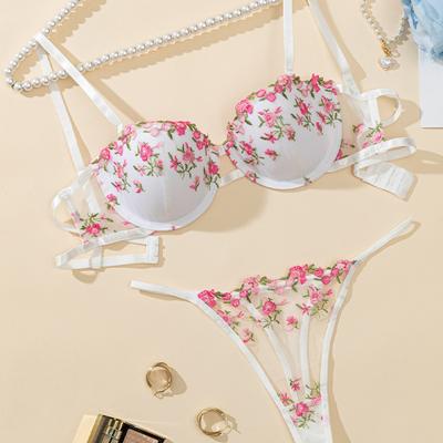 New Fashion Women's Clothing Classic Embroidery Heavy Craft Lace Mesh Underwear Gather