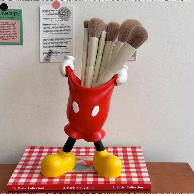 MiQI Cute Cartoon Pants Pen Holder Desktop Storage Organizer For Office Home Vanity Students Makeup Brush Toothbrush Holder