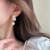 Crystal Butterfly Elegant Earrings, Women'S Fashionable And Versatile Pearl Earrings With Niche Design, Light Luxury And High-End Temperament Earrings