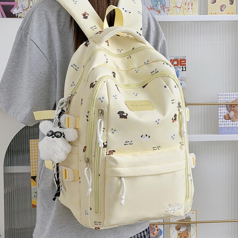 Schoolbag1011 new high-value ins wind large-capacity backpack Mori girl printed backpack junior high school student backpack