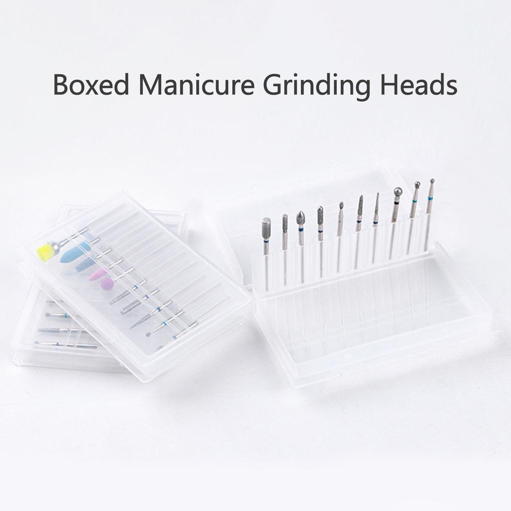 10Pcs Manicure Grinding Heads Set High Strength Fast Nail Removal Polish Head Grinding Machine Accessories