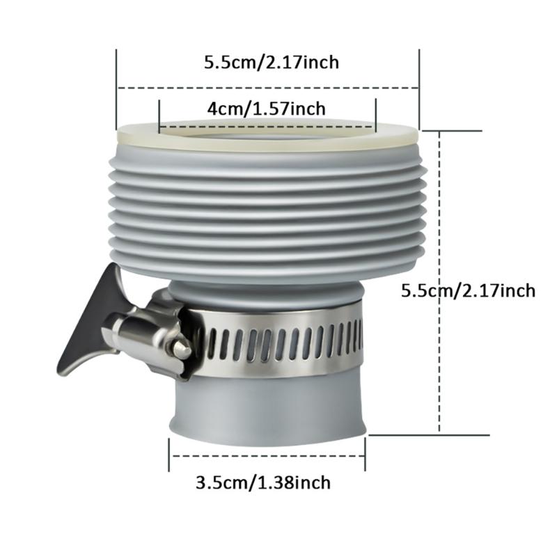 For Above Ground Swimming Pool Cleaning Stand Hose Conversion Adapter Outlet Strainer Inlet Connector Fitting Accessory