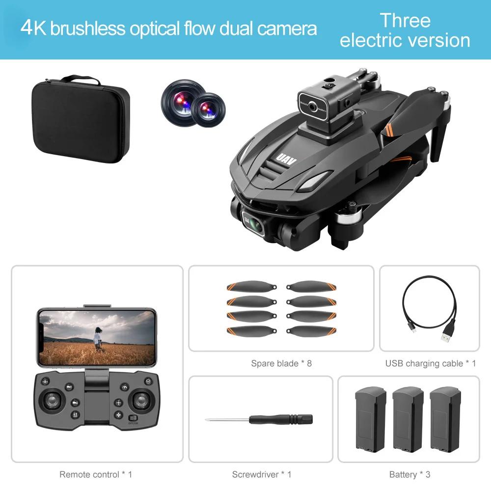 2026 New V168 Drone 4k 5G WiFi FPV Professional GPS/Optical Flow HD ESC Dual Camera Wide Angle Obstacle Avoidance Brushless RC Quadcopter Toy Gift