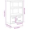Highboard Black 68 x 39 x 113 cm Steel
