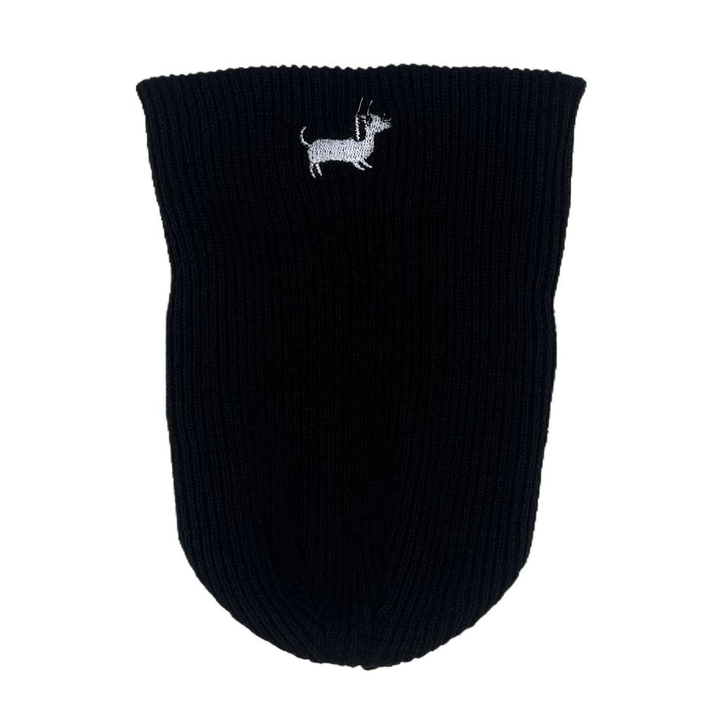 Puppy embroidered wool hat street fashion solid color knitted hat cold hat warm hat pullover hat