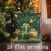 Home Decor Christmas Decorative Cushion with Festive Prints Pattern Cushion Cover Suitable for Sofa Bedroom Car Pillow Cover