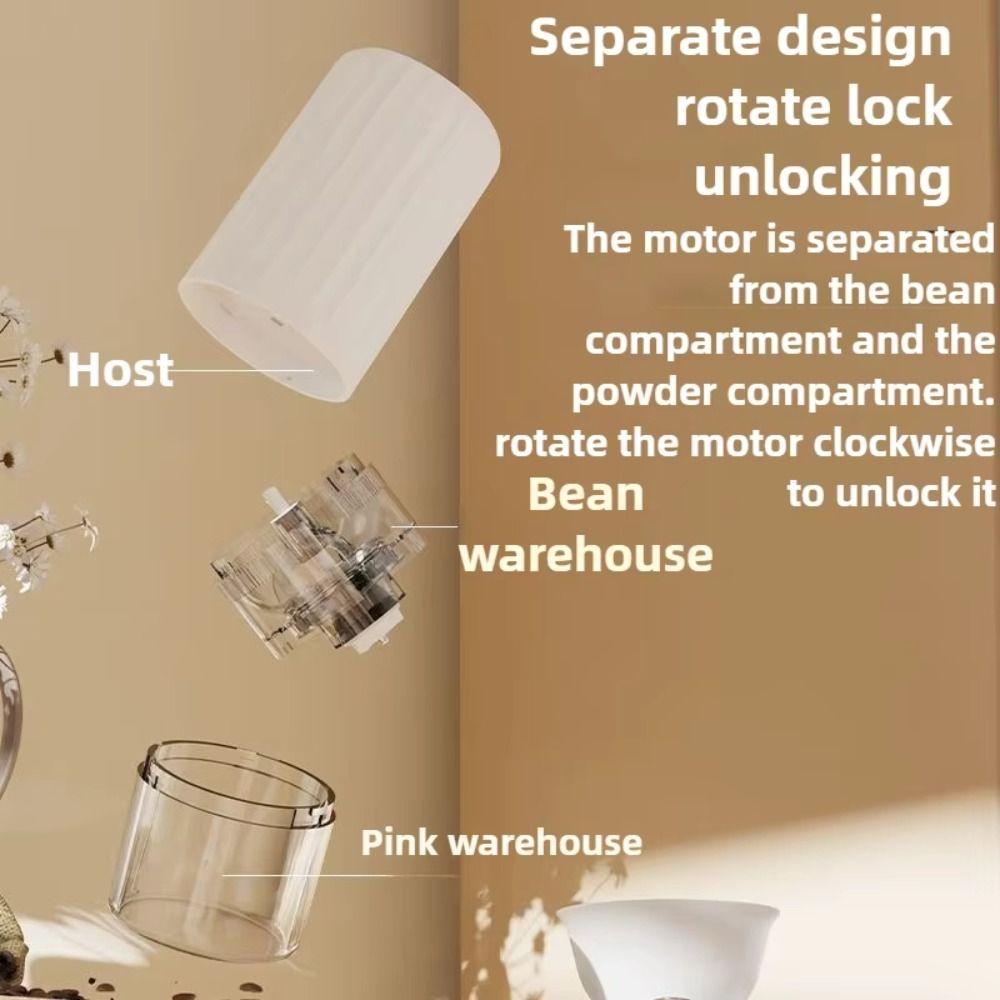 Cordless Coffee Grinder Labor-saving Coffee Bean Mill Electric Coffee Bean Grinder  Travel