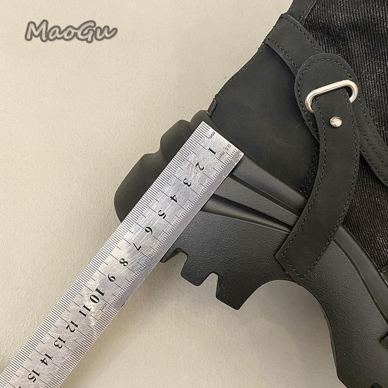 Fashion 2025 New Autumn Women's Platform Short Boots Height Increasing Ankle Boots for Women Size 35-40 Non Slip Comfortable Botines