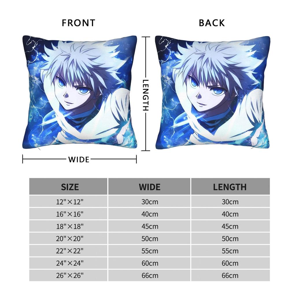 Pillow Case Anime Killua Zoldyck Custom Pillow Cover For Chair Sofa Home Decor Fashion Pillowcases