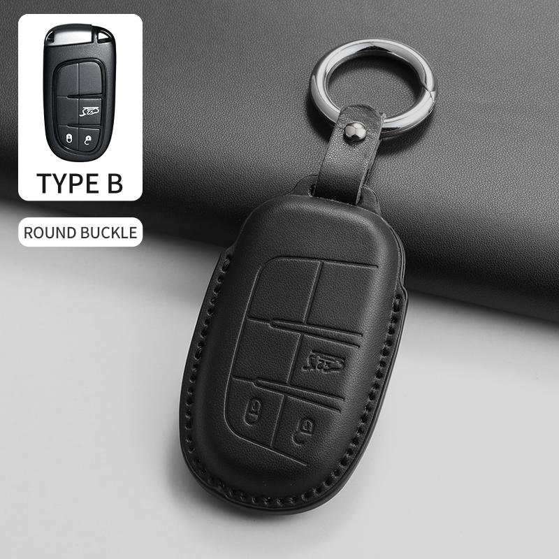 Car Key Case Cover Shell for Jeep Chrysler 300 200 Cherokee Wrangler Compass Renegade Fiat 500X Car Remote Key Shell Accessories