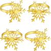 1pcs Snowflake Napkin Ring Gold Silver Napkin Rings Holder for Christmas Holiday New Year Wedding Party Table Decor Accessories