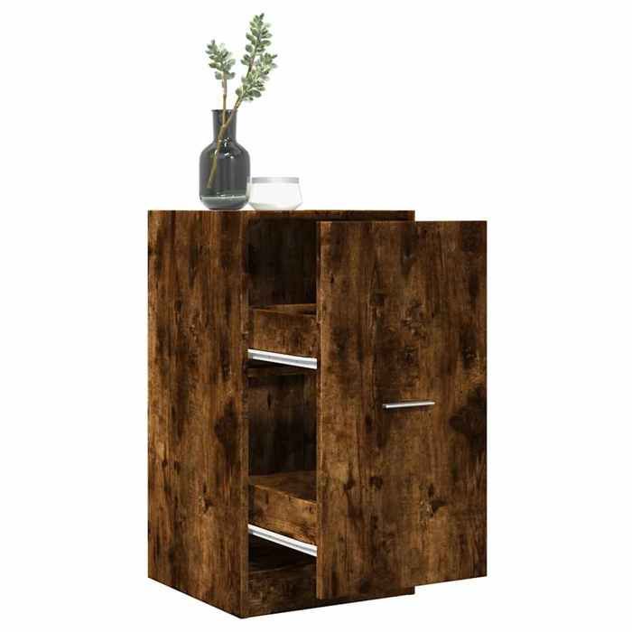 VidaXL Apothecary Cabinet Smoked Oak 40x41x77.5cm Engineered Wood, Apothecary Chest, Apothecary Furniture, Chest with 855191
