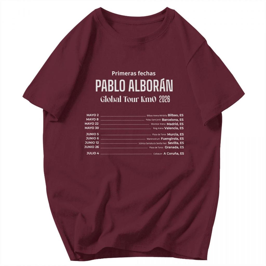 Men T Shirt Rapper Pablo Alboran Global Tour 20262027 Unique Y2K Graphic Tees Unisex Tops T Shirts