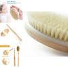 Luxurious Natural Bristle Shower Back Scrubber With Long Wooden Handle For Smooth Skin