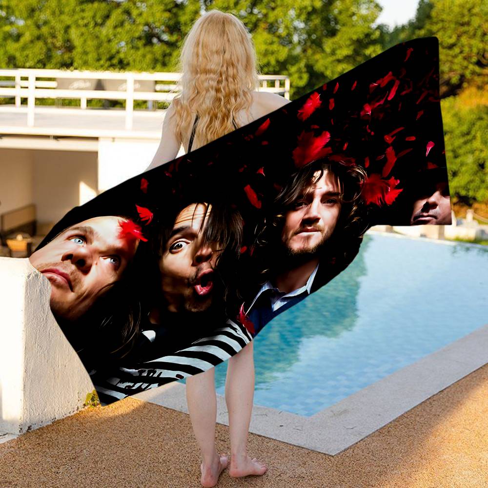 Red Hot Chili P-Peppers Band Bath Towel Microfiber Soft Water Absorbing Breathable For Girl Kids Decorative Cartoon Beach Towel