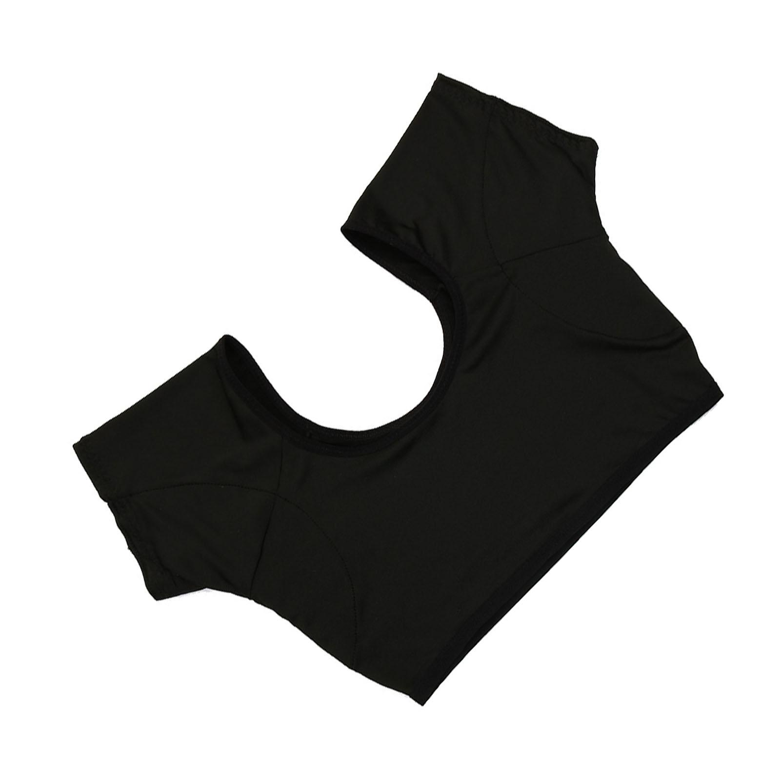 Onderarm Zweetvest Korte Mouw Zweetabsorberend Pullover Ontwerp Wasbaar Oksel Zweetvest voor Vrouw Meisjes Zwart L zwart
