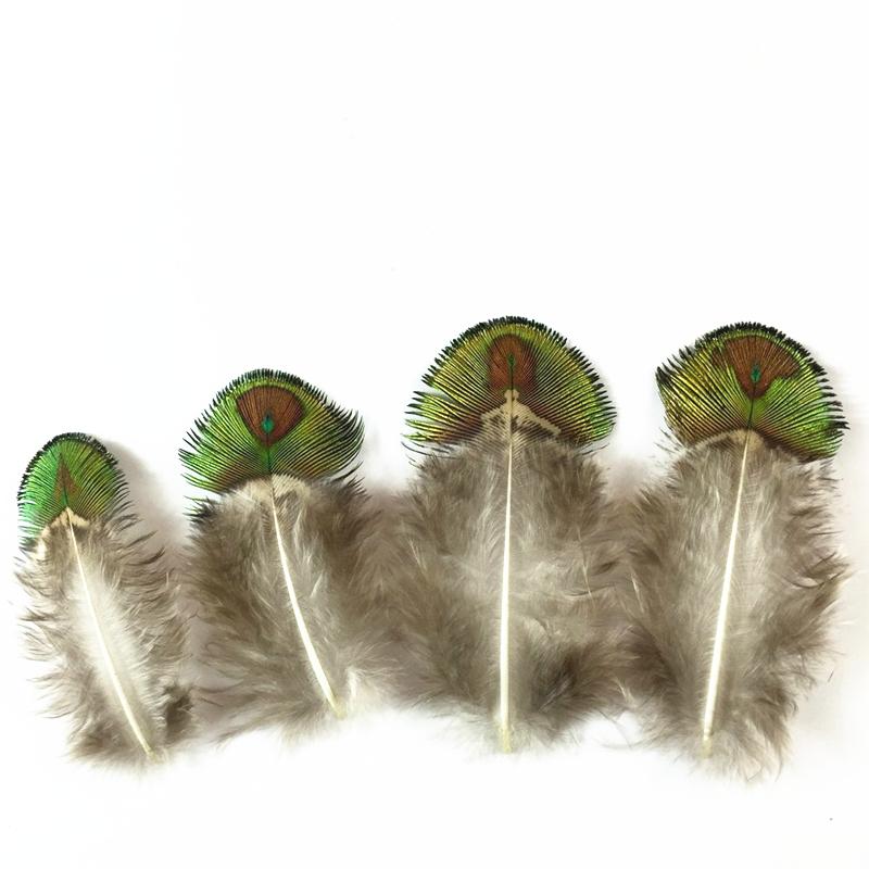 Natural Gold Peacock Feather 3-7CM 1-3inch Pheasant Feathers for Crafts Feathers for Jewelry Making Carnaval Assesoires Plumas