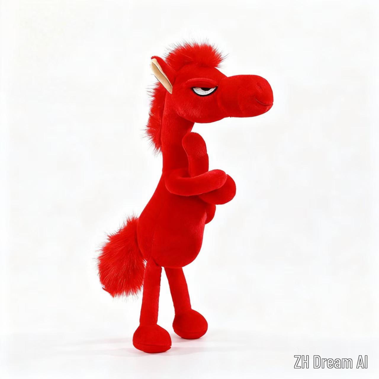 

2026 Year of the Horse Plush Doll: Cute & Funny Horse Mascot Toy for Kids 48 cm [With Greeting Card]