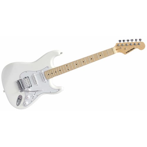 PLAYTECH ST250 Stratocaster-Type Electric Guitar, S-S-H, Maple White