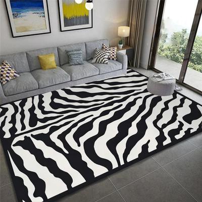 Tappeto Zona Animali Zebra Safari nella Giungla Tappeti Lavabili per Camera da Letto Tappeto Antiscivolo Antimacchia Tappetino da Pavimento per Ufficio Sala da Pranzo