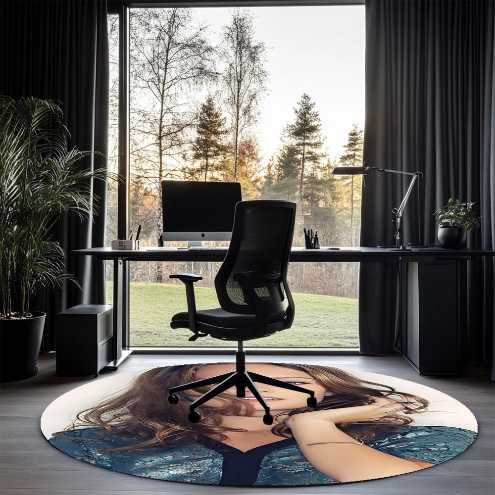 Tove Lo Printed Round Rug Carpet Chair Rug Area Rug Entryway Doormats,for Office Chair Living Room Bedroom Kitchen Room.