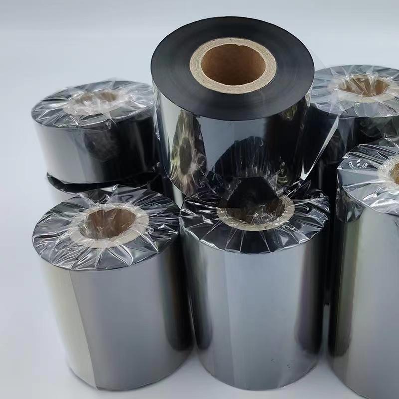 Hybrid Wax-Based Carbon Ribbon Roll for Printer Label Paper, Full Resin 80mm x 60m