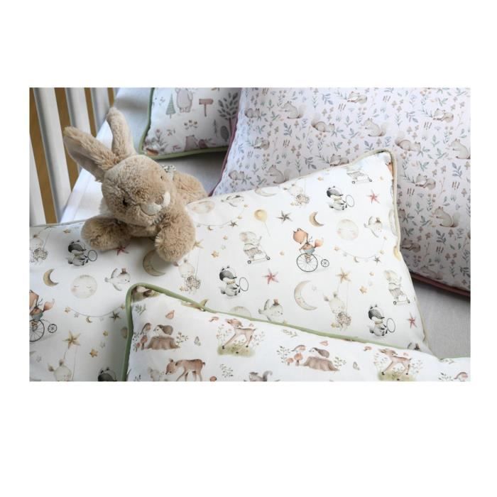 Coussin - Animaux du cirque - 30 x 45 cm - 100% Coton - Oeko-Tex® - Entretien facile