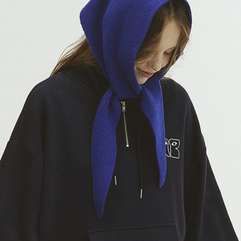 Between A and B Cashmere Wool Blended Petit Muffler_3 Colors