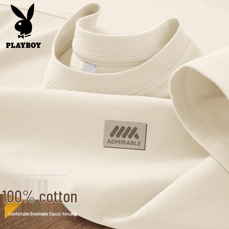 PLAYBOY Men s Loose Fit Pure Cotton Short Sleeve T-Shirt 3XL