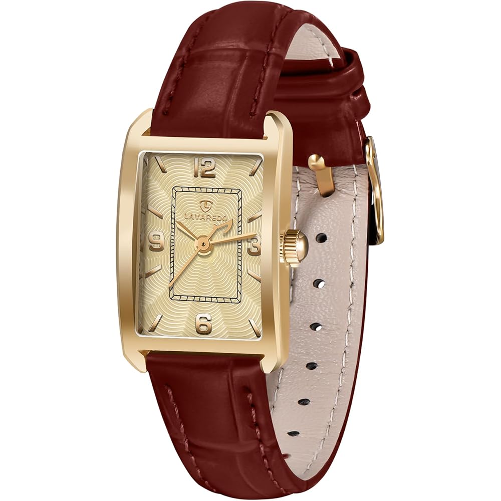 ShunkanSai Women s Analog Quartz Watch Square Waterproof Leather Strap Casual Fashion Timepiece