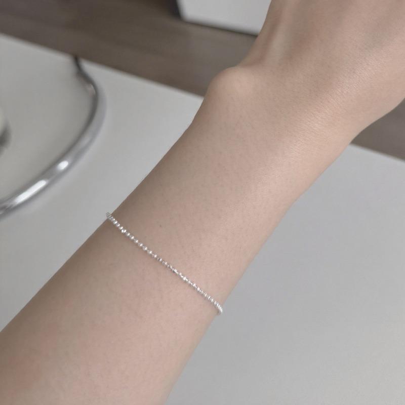 Fresh and Sweet Star-shaped Heart-shaped Blue Silver Bead Bracelet - Simple Pendant Jewelry for A Casual Look.