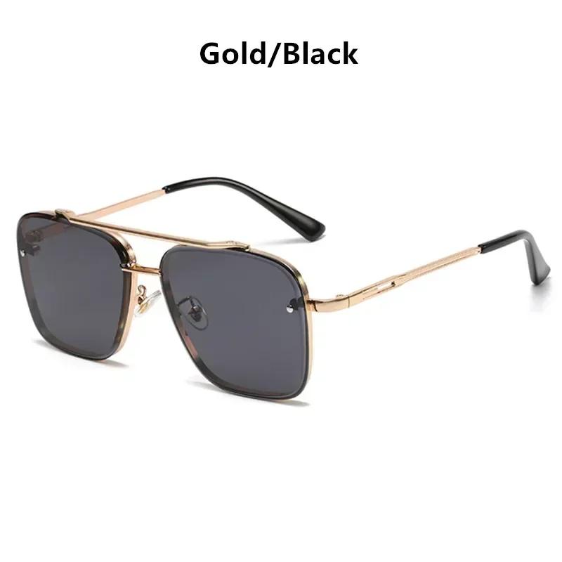 Fashion Square Luxury Sunglasses Men Women Gradient Pilot Flight Seven Rock Mach Six Style Oculos De Sol