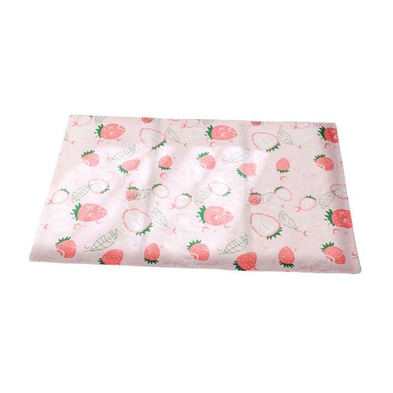 Pet Cooling Pad Strawberry Pattern Self Cooling Pet Bed for Cats And Small Dogs Summer Pet Mat for Kennel Crates Sofa Floor