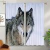 Blackout Heat Insulation Curtains Dream Starry Sky Wolf Print Curtains Children's Room Living Room Outdoor Decorative Curtains