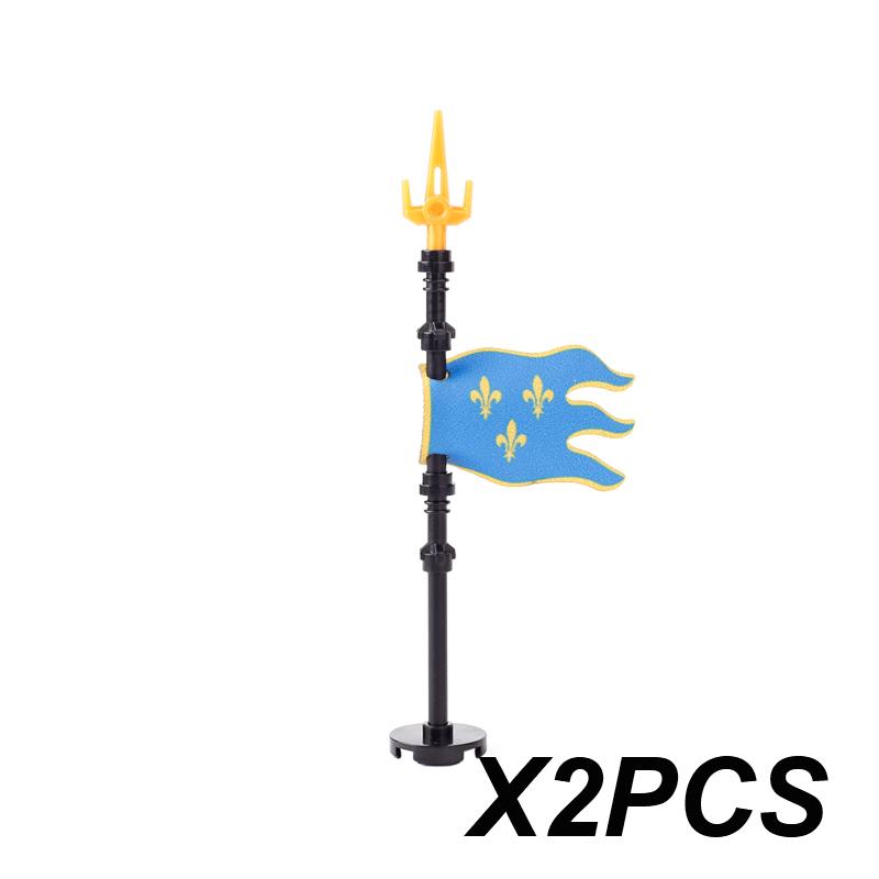Middle Ages Empire Flag Pole Building Blocks Military Castle Lion Teutonic Knight Soldier Figures Roman Warrior Sheild Brick Toy