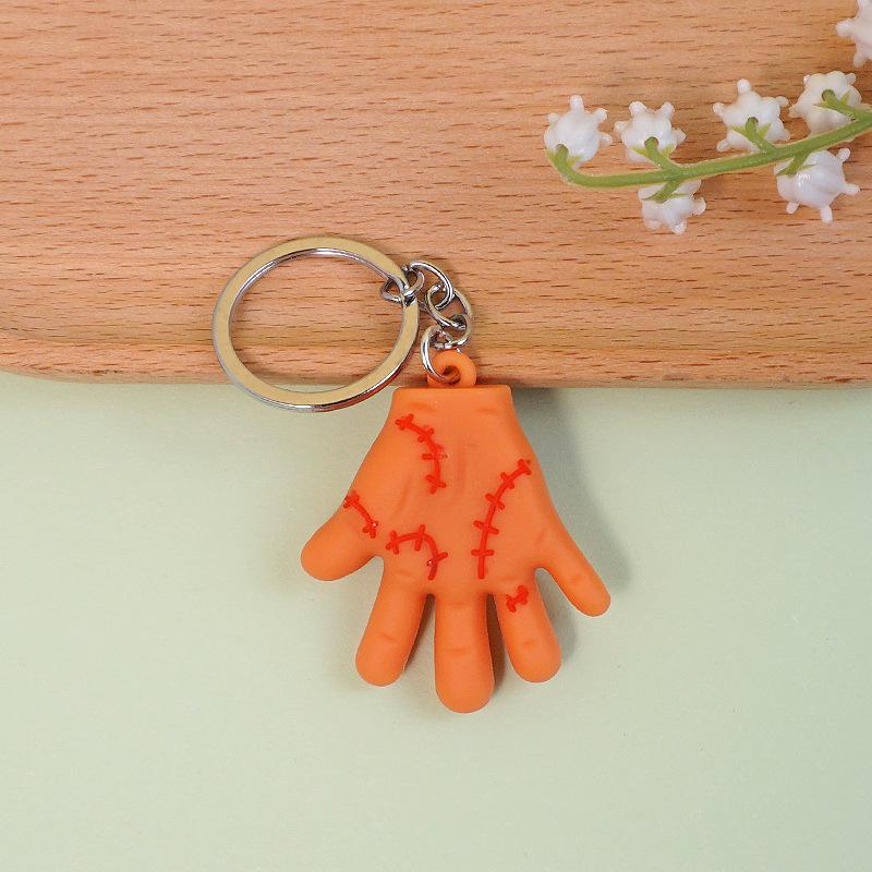 Halloween Pumpkin Cartoon Keychain - Soft Rubber Key Hanger & Car Pendant