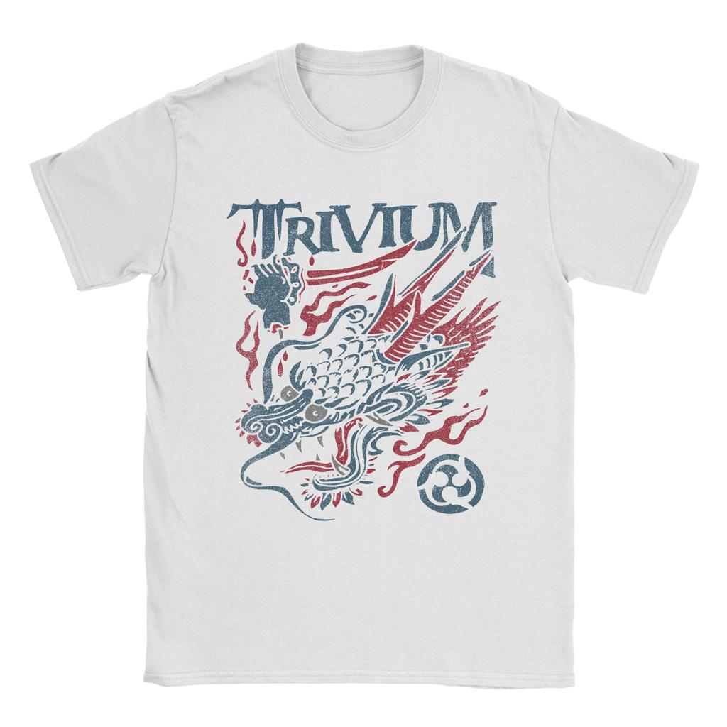 Trivium Screaming Dragon T Shirts Unisexs Cotton Novelty TShirt Crewneck Tees Short Sleeve Tops Summer