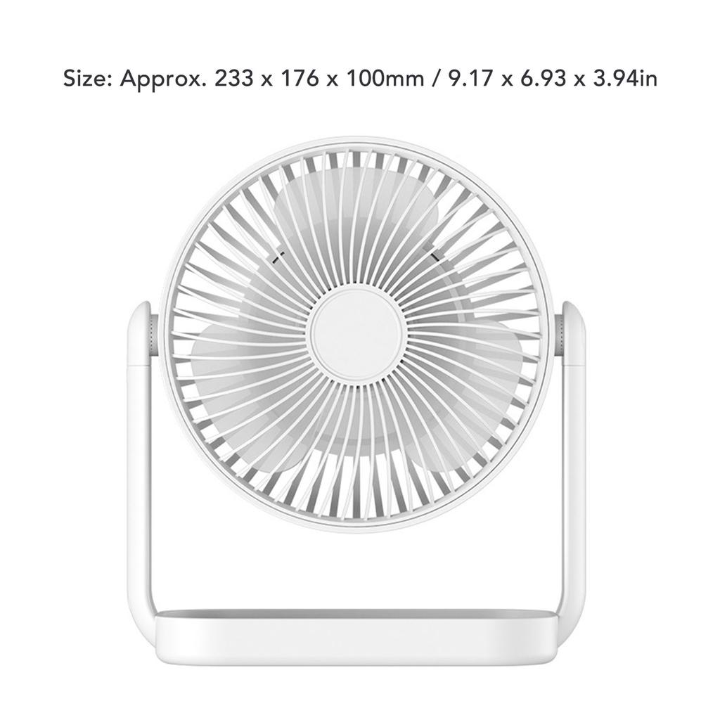Small Desk Fan 3 Blades Multifunctional Quiet Rechargeable   Fan for Home Camping