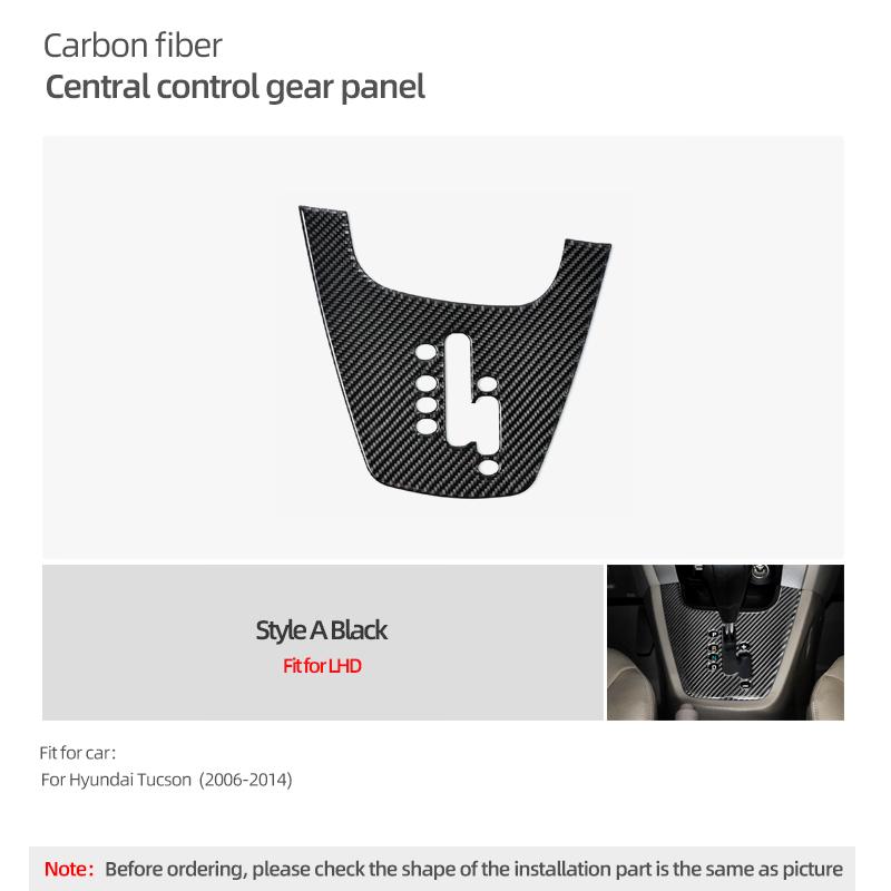 

Real Carbon Fiber For Hyundai Tucson 2006-2014 Car Interior Center Console Gear Shift Trim Sticker Cover Tuning Accessories