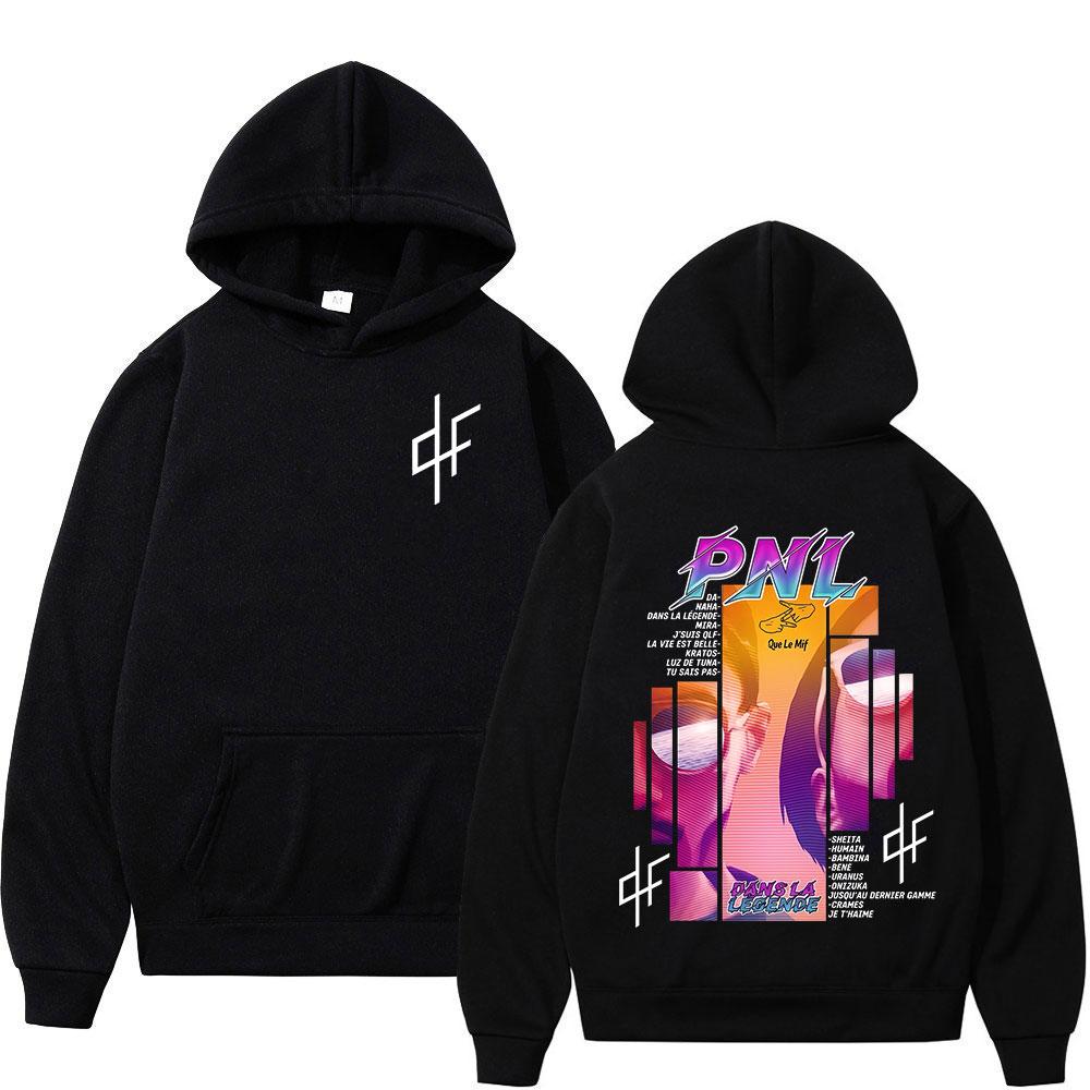 Rapper PNL Dans La Legende Le Monde Chico Album Hoodies Men's Clothing Fashion Hip Hop Pullovers Long Sleeve Hooded Sweatshirts